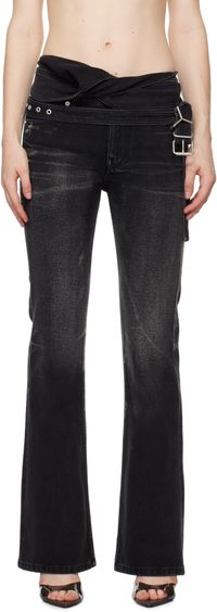 Y/Project Black Wrap Belt Jeans