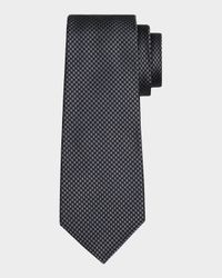 Men's Silk Micro-Houndstooth Seven-Fold Tie