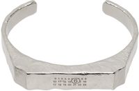 MM6 Maison Margiela Silver Numeric Signature Cuff Bracelet