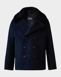 Kid's Camden Peacot W/ Removable Sheep Shearling Collar, Size 2-6