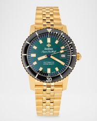 Limited Edition Compression Diver Automatic 18K Gold-Plated Bracelet Watch Gift Set, 40mm
