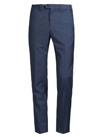 Men's Textured Solid Trousers - Solid Medium - Size 44