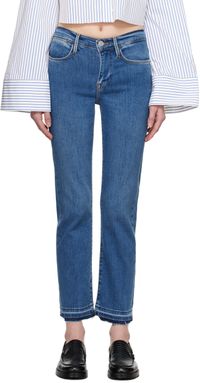 FRAME Blue 'Le High Straight' Jeans