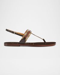 Kika GG Flat Thong Slingback Sandals