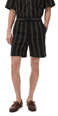 Les Deux Harry Check Dobby Shorts 6 Black M