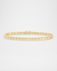 Thin Flash Tile Chain Bracelet in 14K Yellow Gold