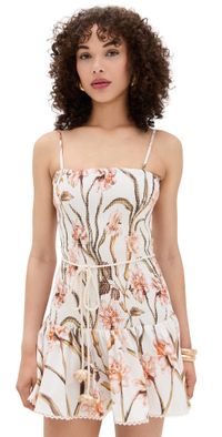 PatBO Botanic Retro Mini Dress Off White 8