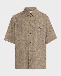 Men's Fleck Triangle-Pocket Short-Sleeve Shirt