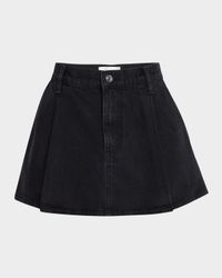 The Pleated Denim Skirt