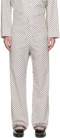 Bode Off-White Petit Motifs Pyjama Pants