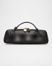 Le Teckel Clutch Bag in Fishnet Leather