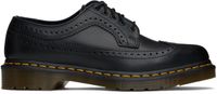 Dr. Martens Black 3989 Yellow Stitch Smooth Leather Brogues