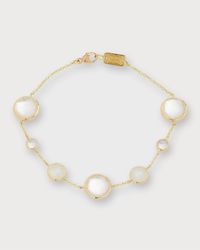 7-Stone Link Bracelet in 18K Gold