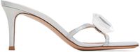 Gianvito Rossi Silver Jaipur Mules
