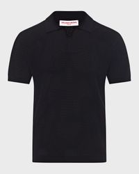 Men's Open-Mesh Stitch Polo Shirt