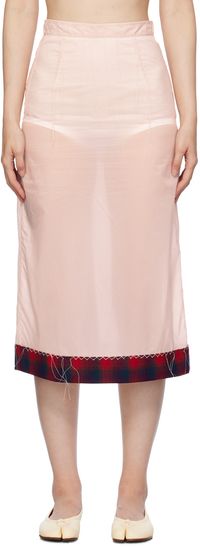 Maison Margiela Pink Loose Thread Midi Skirt