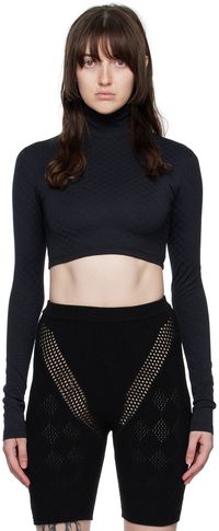 AMBUSH Black Mini Monogram Turtleneck