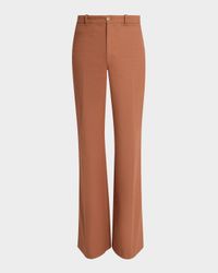 Mid-Rise Organic Cotton Canvas Flare Pants