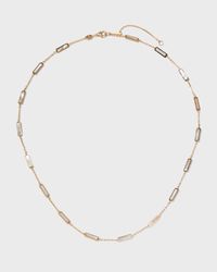 Yellow Gold 17-Stations White Mother-of-Pearl Necklace