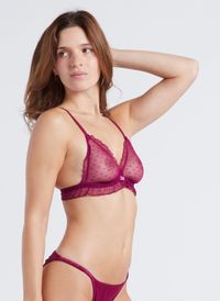 Love Stories - Bralette triangle à volants - Taille 3 - Rouge