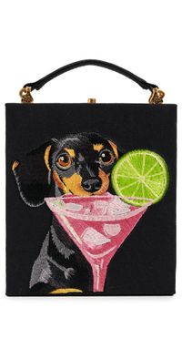 JW PEI Taya Puppy Pattern Book Shape Clutch Bag Black One Size