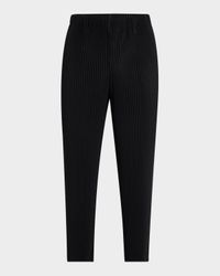 Men's Pleated Flat-Front Pants