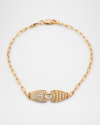 18K Adire Pave Diamond Chain Bracelet