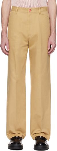 Casablanca Tan Cotton Chino Trousers