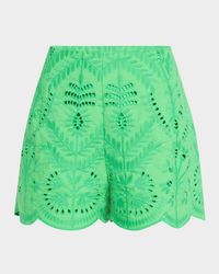 Fable Eyelet-Embroidered Cotton Shorts