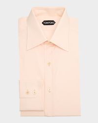 Men's Slim-Fit Poplin Dress Shirt