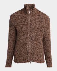 Men's Wool Knit Full-Zip Sweater