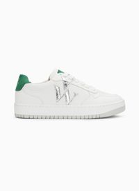 Vanessa Wu - Baskets basses à lacets et paillettes - Taille 41 - Vert
