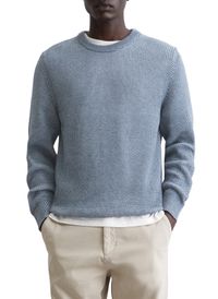 Marc O'polo - Pull droit en coton - Taille XL - Bleu