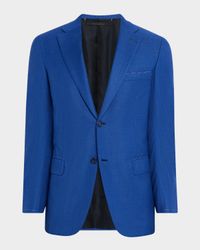 Men's Wool Tailored-Fit Single-Breasted Blazer