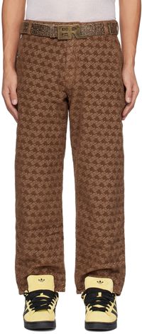 ERL Brown Printed Trousers