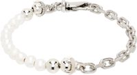 Emanuele Bicocchi SSENSE Exclusive Silver Pearl Bracelet
