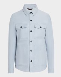 Men's 4-Pocket Suede Overshirt