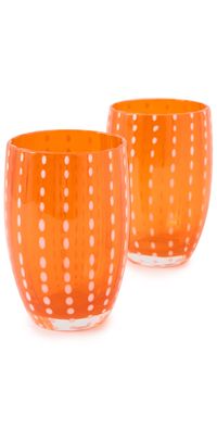 Zafferano Perle Tumbler Set of 2 Orange One Size