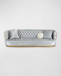 Elisa Marble Trim Sofa, 113.5"