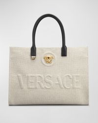 La Medusa Logo Canvas Tote Bag