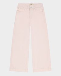 Girl's Lily High-Rise Wide-Leg Denim Jeans, Size 7-16