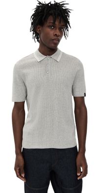 rag & bone Harvey Tipped Polo Hthrg XL