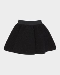 Girl's Sequin Fleece Pleated Mini Skirt, Size 12-14