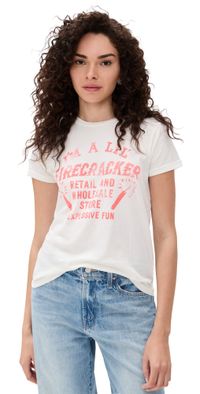 MOTHER The Boxy Goodie Goodie Tee Lil Firecracker L