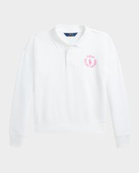 Girl's Polo Embroidered Sweatshirt, Size S-XL