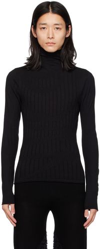 Dion Lee SSENSE Exclusive Black Skivvy Turtleneck
