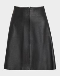 Leather A-Line Skirt