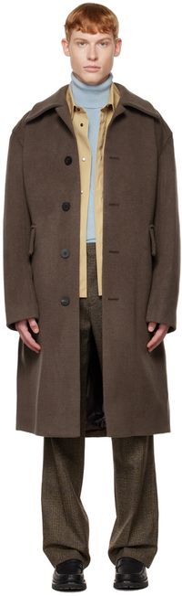 WOOYOUNGMI Brown Melange Single Coat