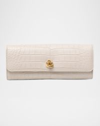 Mini Robbie Alligator Leather Flap Clutch Bag
