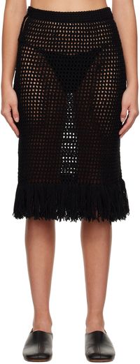 Niccolo Pasqualetti Black Grata Midi Skirt